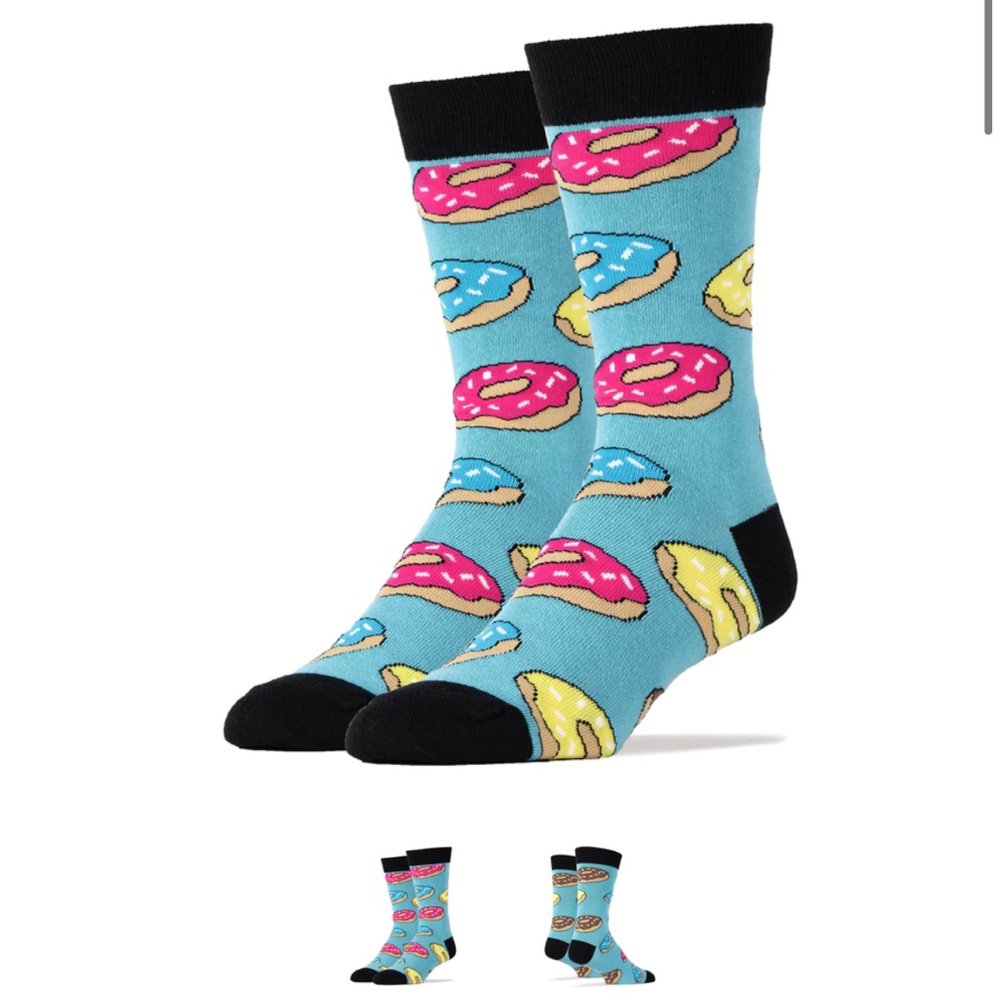 NWT Donut Magic Blue Novelty Crew Socks